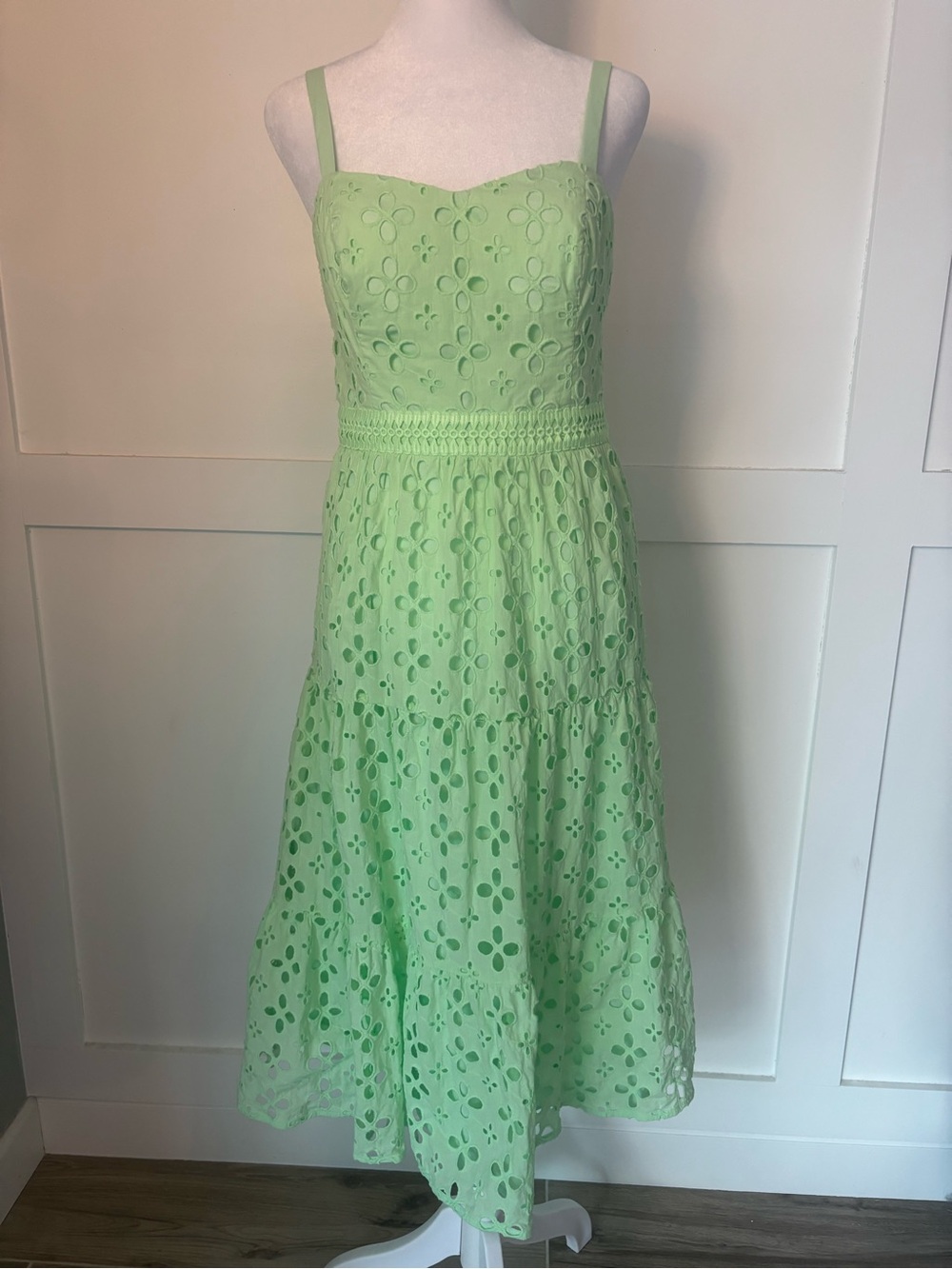 Lilly Pulitzer Light Green Eyelet Midi Dress
